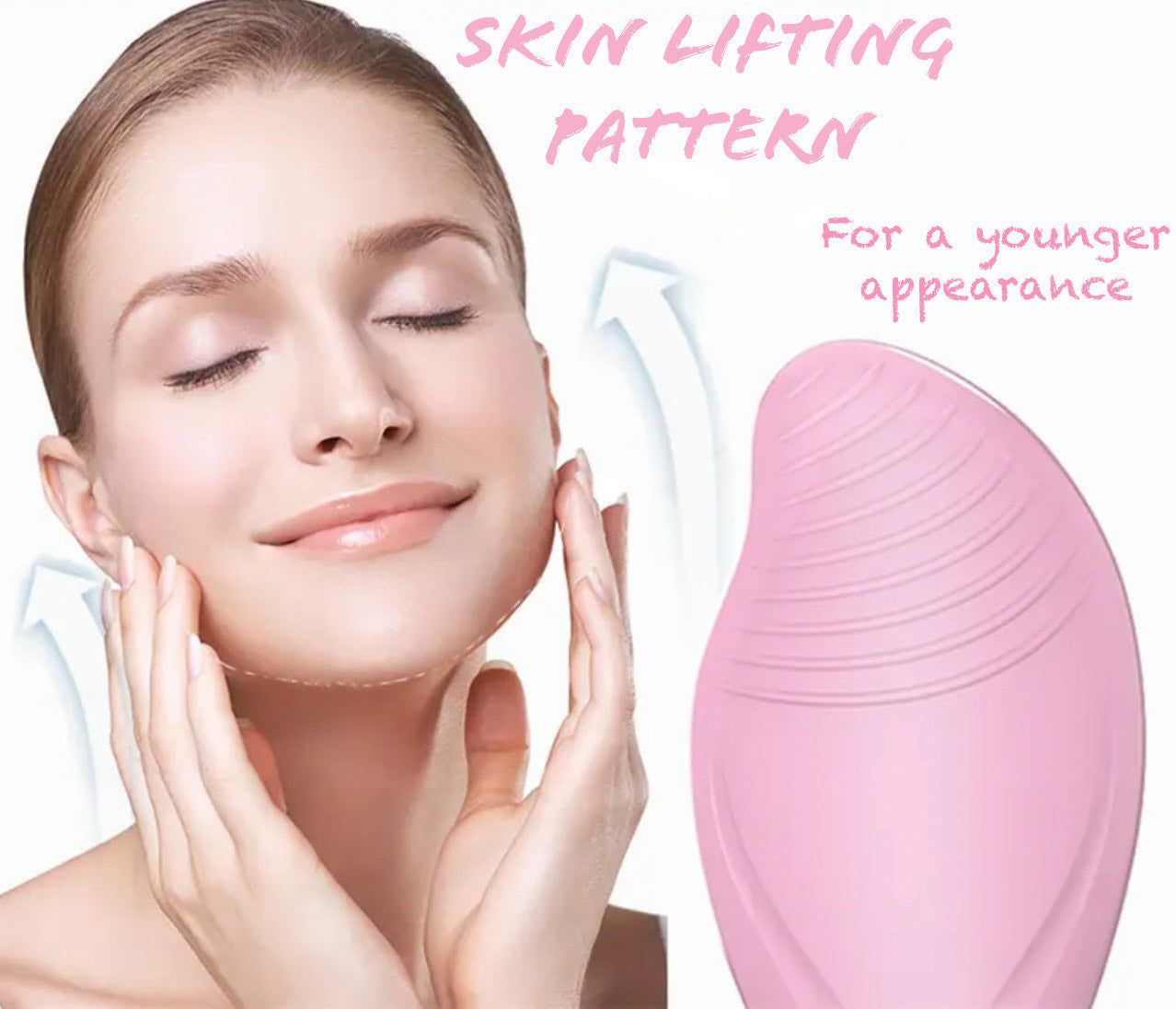face brush, facial brush, face massager, face massage, back side